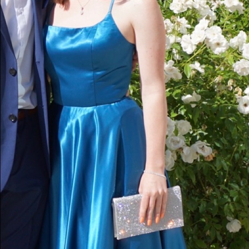Blue ball gown formal dress